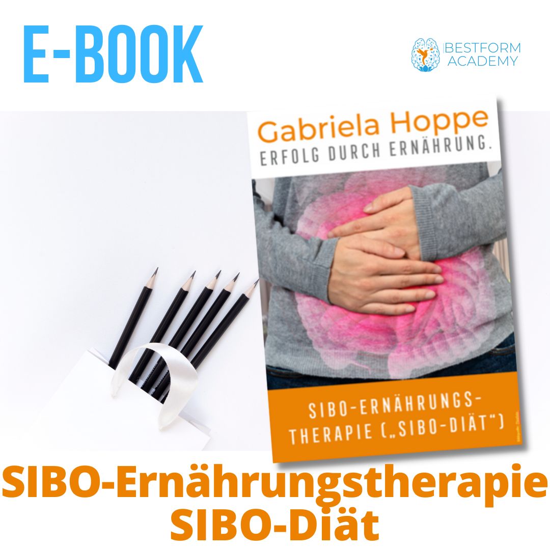 SIBO-E-Book von Dr. Gabriela Hoppe | Erfolg durch Ernährung | Ernährungsspezialistin & Heilpraktikerin - Hintergrundbild by Canva