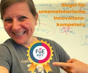 BSFZ-Siegel bescheingt über die Forschungszulage unternehmerische Innovationskompetenz für Dr. Gabriela Hoppe | Erfolg durch Ernährung - Entwicklung eines Behandlungsschemas zur nachhaltigen Therapie von Reizdarm & SIBO (small intestine bacterial overgrowth) / IMO (intestinal methanogen overgrowth)