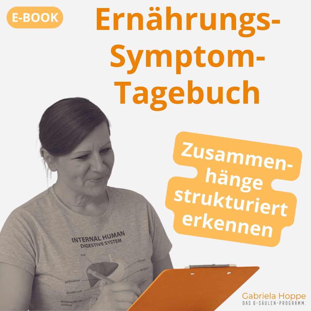 Produktbild E-Book Symptom-Tagebuch Reizdarm & SIBO verstehen mit Dr. Gabriela Hoppe | Spezialistin für Reizdarm und Fehlbesiedlung & Heilpraktikerin - Bild by Dr. Gabriela Hoppe